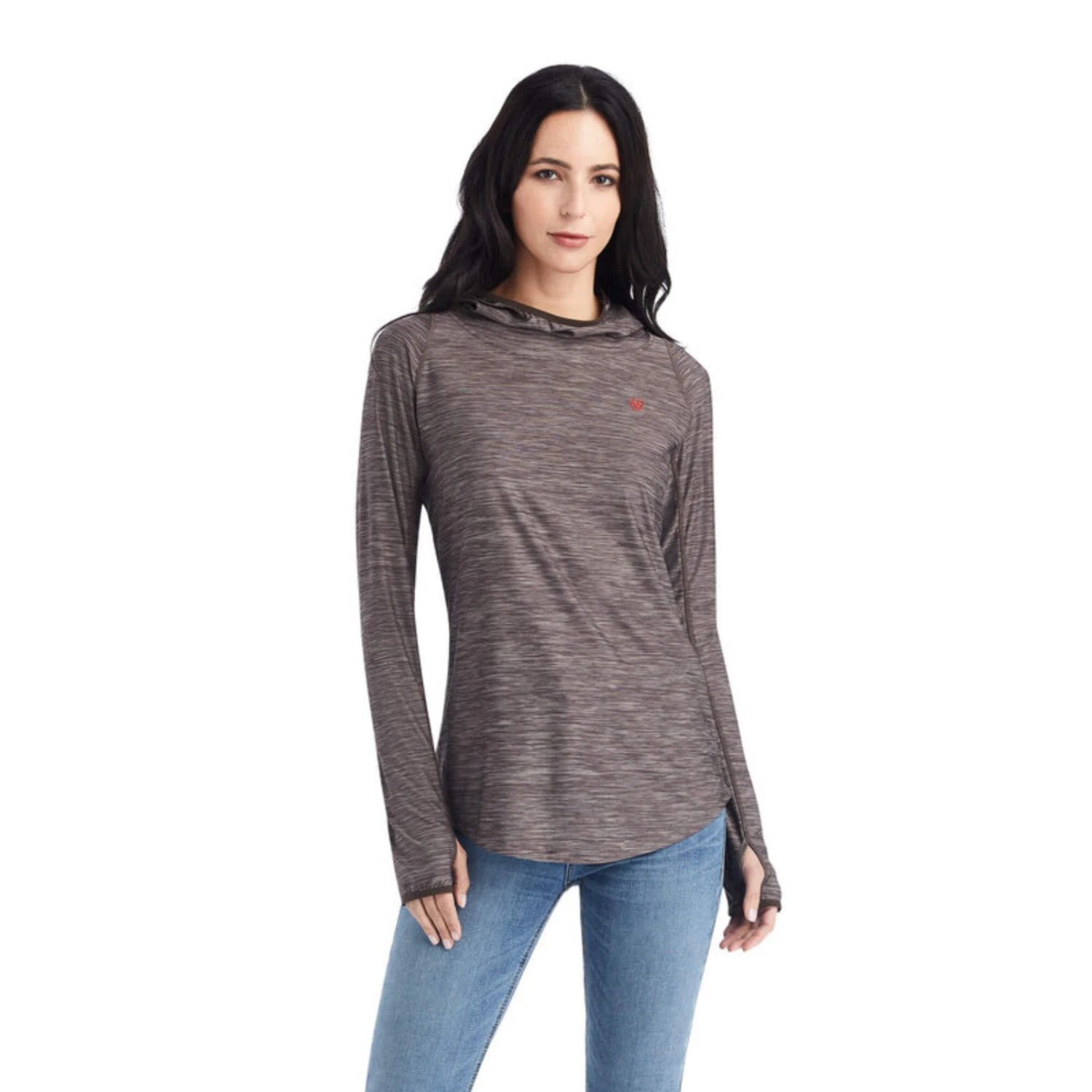 Ariat® Ladies Laguna Brazil Nut Hooded Shirt 10041239 1 Ariat® Ladies Laguna Brazil Nut Hooded Shirt 10041239