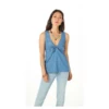 Wrangler Retro® Ladies Chambray Denim Tie Front Tank Top 112315046