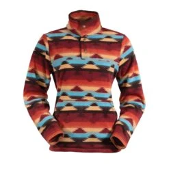 Outback Trading Company Ladies Delaney Sunset Henley Pullover 40227-SST