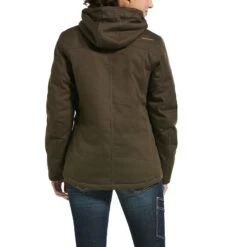 Ariat® Ladies Rebar™ DuraCanvas Insulated Brown Hooded Jacket 10032918 -Cheap Western Outerwear Store 57 96098a83 da15 4cb2 97d2 11a4d80b8e75