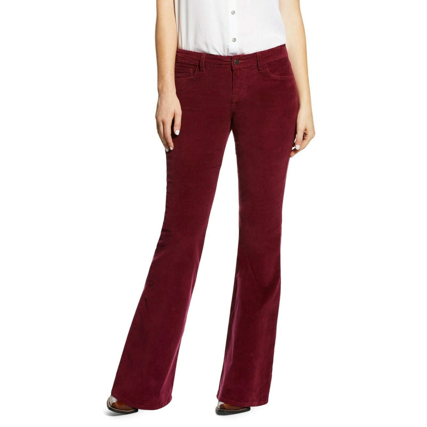 Ariat® Ladies Corduroy Flare Wild Berry Purple Jeans 10032468 2 Ariat® Ladies Corduroy Flare Wild Berry Purple Jeans 10032468 - Image 2