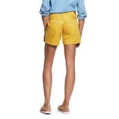 Ariat® Ladies Yellow Boyfriend Cotton Twill Denim 5" Shorts 10032042