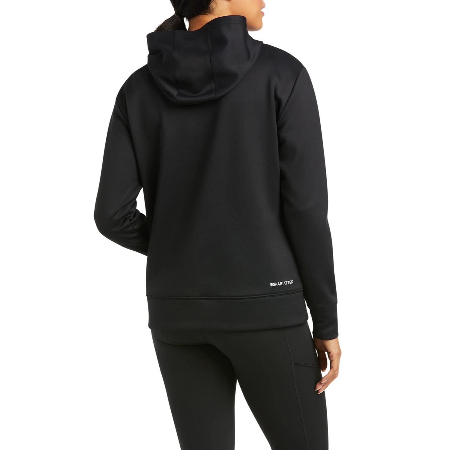 Ariat Ladies Logo TEK Black Hoodie 10037561 2 Ariat Ladies Logo TEK Black Hoodie 10037561 - Image 2
