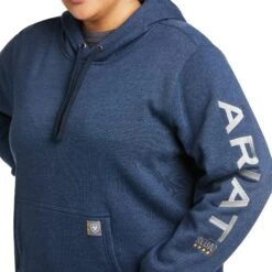 Ariat® Women's Rebar Graphic Navy Hoodie 10037618 -Cheap Western Outerwear Store F21 WMS WORK 10037618 detail01 plus