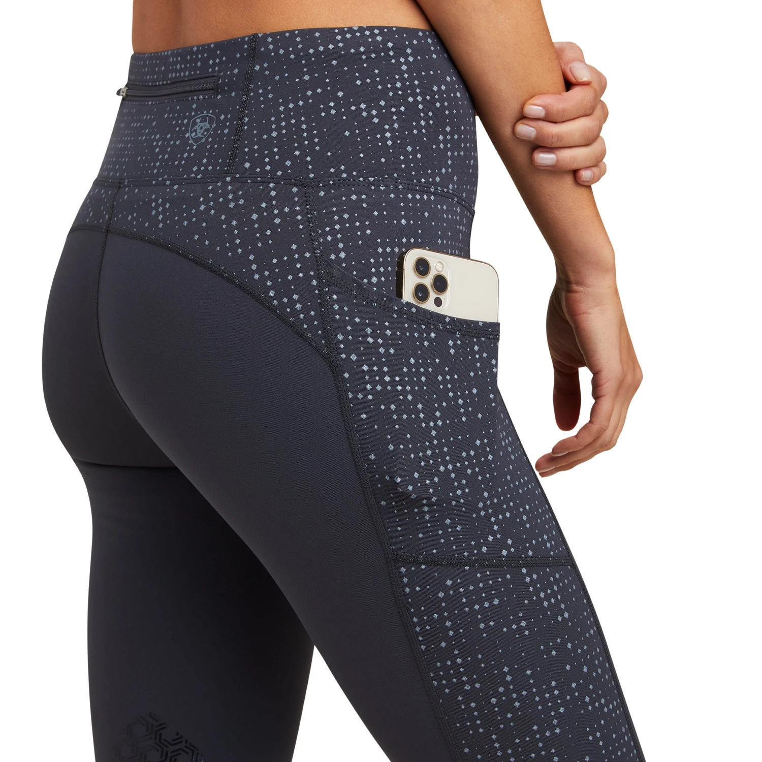 Ariat® Ladies E0S Lumina Knee Patch Tight Ebony Leggings 10041349 3 Ariat® Ladies E0S Lumina Knee Patch Tight Ebony Leggings 10041349 - Image 3