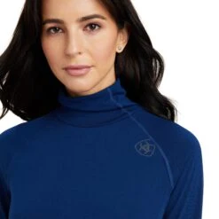 Ariat® Ladies Venture Estate Blue Long Sleeve Baselayer 10041361 6 Ariat® Ladies Venture Estate Blue Long Sleeve Baselayer 10041361 -Cheap Western Outerwear Store F22 WMS ENGL 10041361 detail01