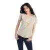 Ariat® Ladies Blanket Skull Oatmeal Heather T-shirt 10042718