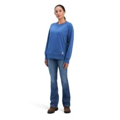 Ariat Ladies Rebar Work Fleece Navy Pullover Sweatshirt 10041442 7 Ariat Ladies Rebar Work Fleece Navy Pullover Sweatshirt 10041442 -Cheap Western Outerwear Store F22 WMS WORK 10041442 full