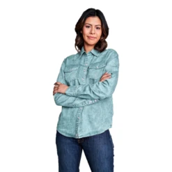 Kimes Ranch® Ladies Kc Tencel Light Blue Button Down Shirt KC-BLUE