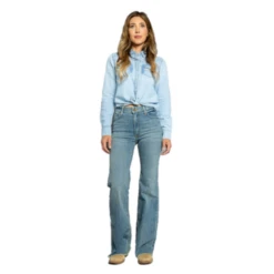 Kimes Ranch® Ladies Olivia Light Wash Wide Leg Denim Jeans KR-OLIVIA -Cheap Western Outerwear Store KR OLIVIA 1