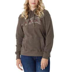 Ariat® Ladies R.E.A.L™ USA Logo Brazil Nut Heather Hoodie 10041638