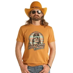 Rock & Roll Cowboy® Unisex Dale Brisby Mustard Graphic Tee RRUT21R0J4