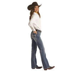Rock & Roll Denim® Ladies Ivory Embroidery Riding Jeans RRWD4RRZPP -Cheap Western Outerwear Store RRWD4RRZPP 2