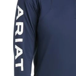 Ariat® Ladies Auburn Baselayer Team Navy 1/4 Zip Top 10034798 -Cheap Western Outerwear Store S21 WMS ENGL 10034798 detail02