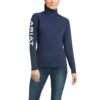 Ariat® Ladies Auburn Baselayer Team Navy 1/4 Zip Top 10034798