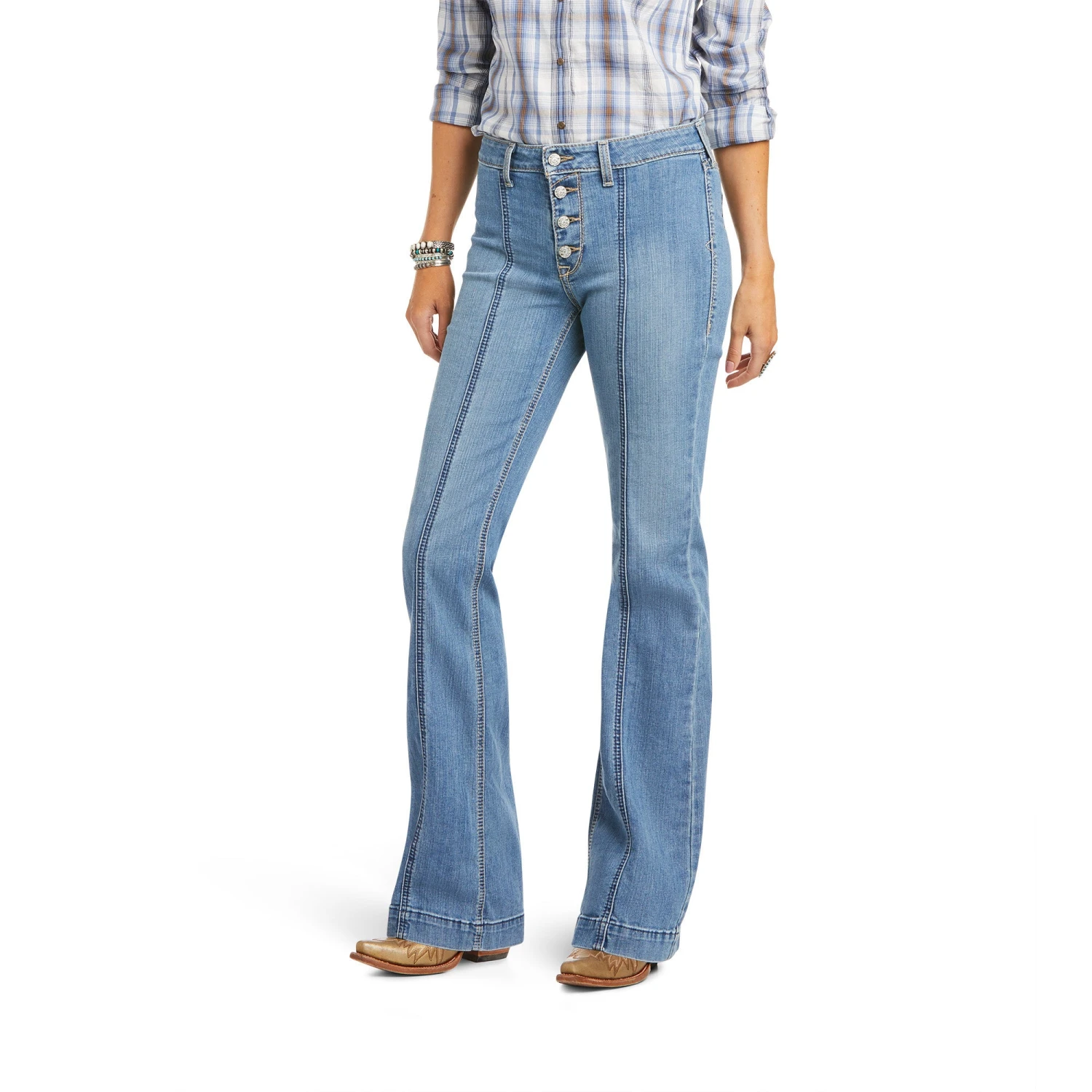 Ariat Ladies Rylee Slim Trouser Wide Leg Jeans 10036100 2 Ariat Ladies Rylee Slim Trouser Wide Leg Jeans 10036100 - Image 2