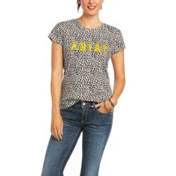 Ariat Ladies Real Wild Logo Leopard T-Shirt 10036195