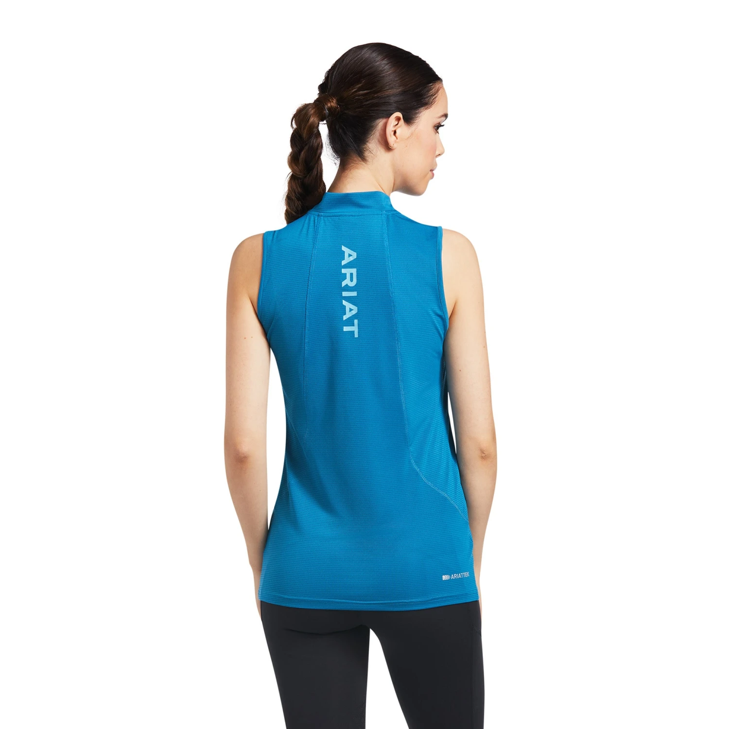 Ariat® Ladies Hailey 1/4 Zip Saxony Blue Baselayer Shrirt 10039191 2 Ariat® Ladies Hailey 1/4 Zip Saxony Blue Baselayer Shrirt 10039191 - Image 2