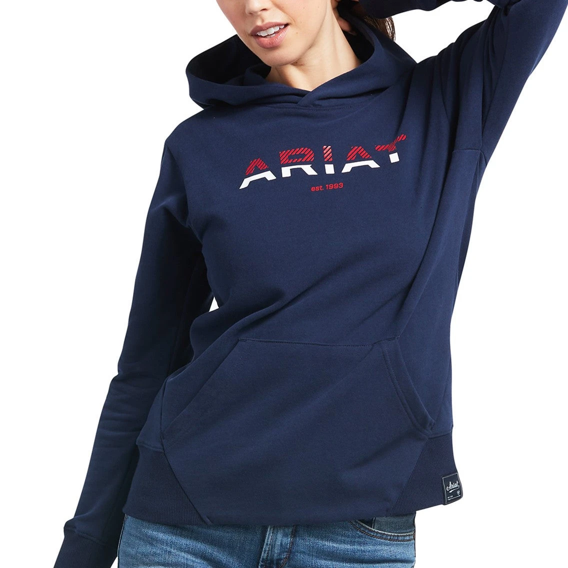 Ariat® Ladies 3D Logo 2.0 Navy Hoodie 10039222 1 Ariat® Ladies 3D Logo 2.0 Navy Hoodie 10039222
