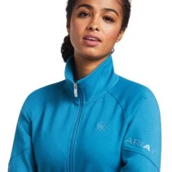 Ariat® Ladies Largo Full Zip Saxony Blue Zip Up Sweatshirt 10039477 -Cheap Western Outerwear Store S22 WMS ENGL 10039477 detail02