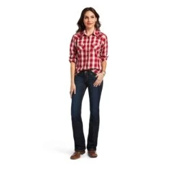 Ariat® Ladies REAL Plaid Ruby Snap Shirt 10040624 -Cheap Western Outerwear Store S22 WMS WEST 10040624 full