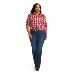 Ariat® Ladies REAL Plaid Ruby Snap Shirt 10040624 -Cheap Western Outerwear Store S22 WMS WEST 10040624 full plus