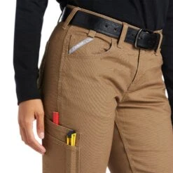 Ariat® Ladies Rebar DuraStretch Made Tough Field Khaki Pant 10039150 -Cheap Western Outerwear Store S22 WMS WORK 10039150 detail01