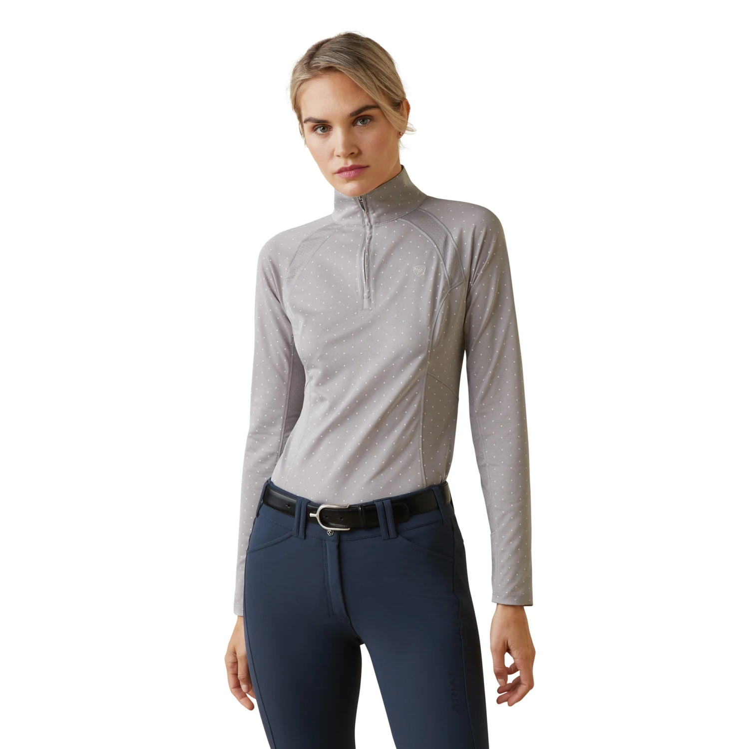 Ariat® Ladies Sunstopper 2.0 Silver Sconce Dot Baselayer 10043597 1 Ariat® Ladies Sunstopper 2.0 Silver Sconce Dot Baselayer 10043597