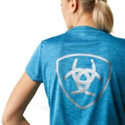 Ariat® Ladies Laguna Logo Baselayer Peacock Blue T-Shirt 10043432 9 Ariat® Ladies Laguna Logo Baselayer Peacock Blue T-Shirt 10043432 -Cheap Western Outerwear Store S23 WMS WEST 10043432 detail02