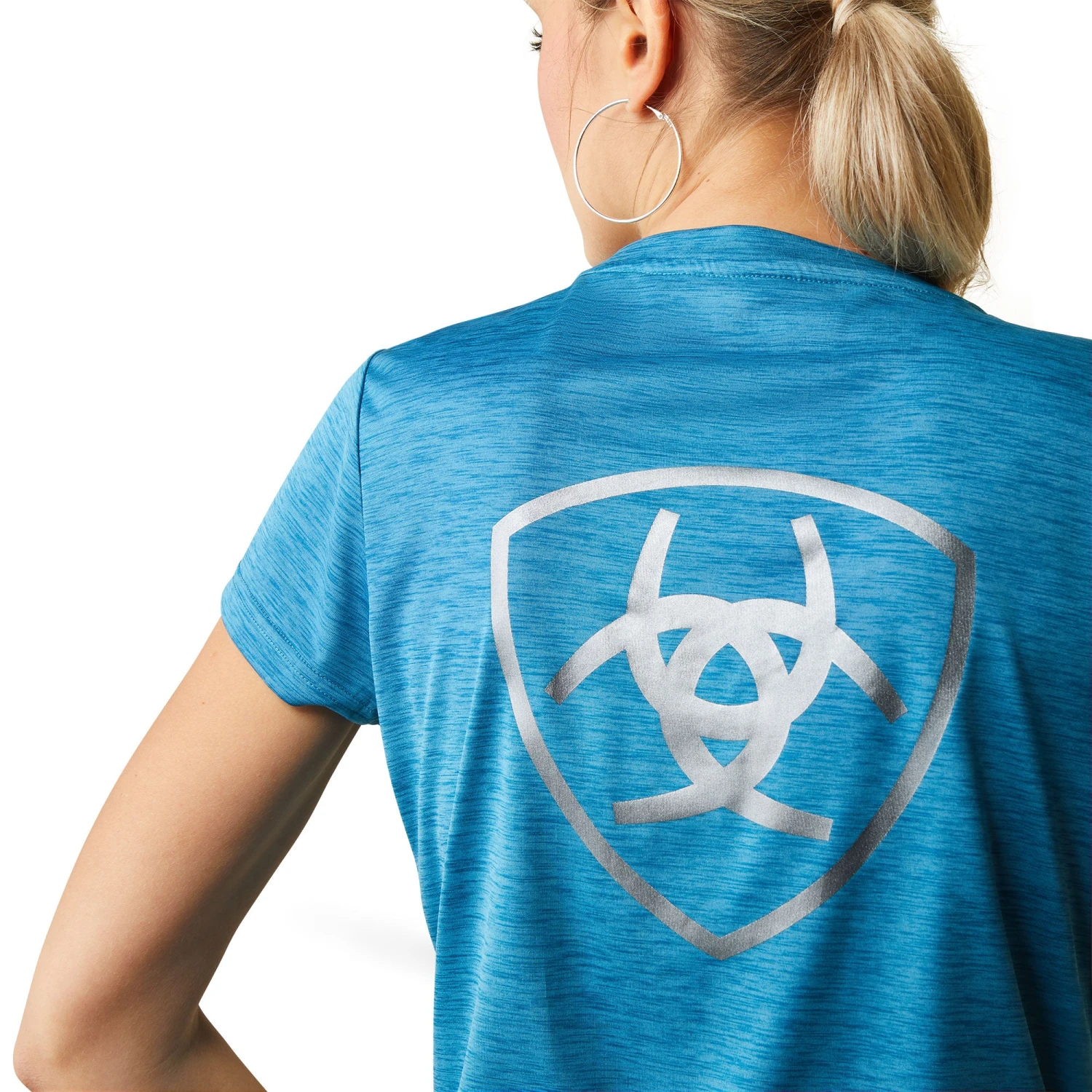 Ariat® Ladies Laguna Logo Baselayer Peacock Blue T-Shirt 10043432 5 Ariat® Ladies Laguna Logo Baselayer Peacock Blue T-Shirt 10043432 - Image 5