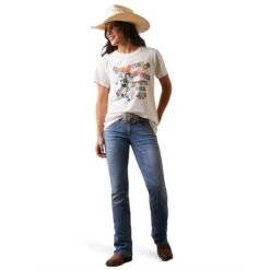 Ariat® Ladies Fiesta Cloud Dancer T-Shirt 10043666 -Cheap Western Outerwear Store S23 WMS WEST 10043666 full