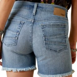 Ariat® Ladies 5" Stephanie Light Wash Denim Shorts 10044360 8 Ariat® Ladies 5" Stephanie Light Wash Denim Shorts 10044360 -Cheap Western Outerwear Store S23 WMS WEST 10044360 detail01