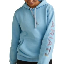 Ariat® Ladies Rebar Dutch Canal Blue Heather Graphic Hoodie 10043365 13 Ariat® Ladies Rebar Dutch Canal Blue Heather Graphic Hoodie 10043365 -Cheap Western Outerwear Store S23 WMS WORK 10043365 detail01