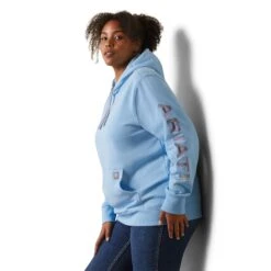 Ariat® Ladies Rebar Dutch Canal Blue Heather Graphic Hoodie 10043365 15 Ariat® Ladies Rebar Dutch Canal Blue Heather Graphic Hoodie 10043365 -Cheap Western Outerwear Store S23 WMS WORK 10043365 detail01 plus