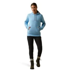 Ariat® Ladies Rebar Dutch Canal Blue Heather Graphic Hoodie 10043365 12 Ariat® Ladies Rebar Dutch Canal Blue Heather Graphic Hoodie 10043365 -Cheap Western Outerwear Store S23 WMS WORK 10043365 full