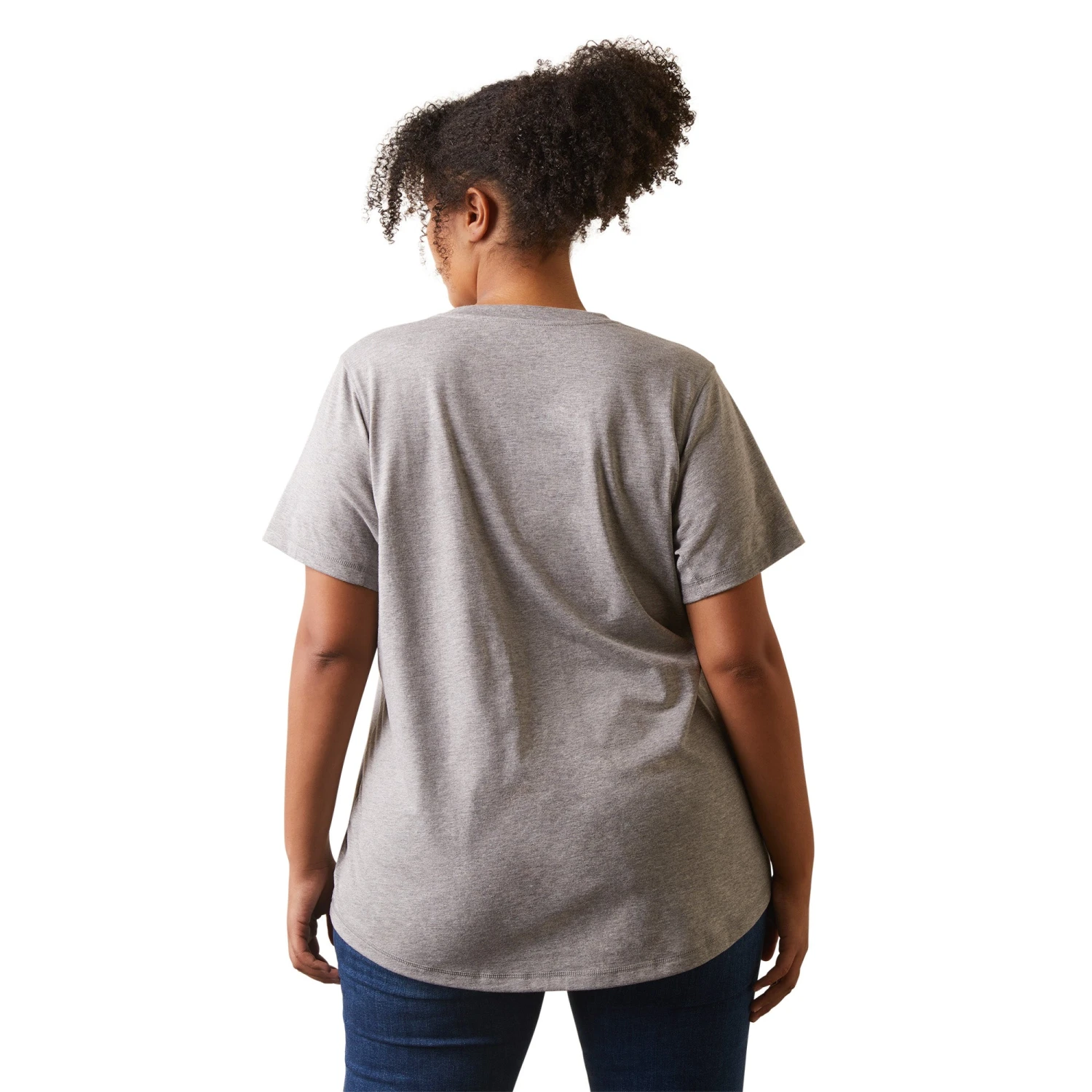Ariat Ladies Rebar Workman Heather Grey T-Shirt 10043842 4 Ariat Ladies Rebar Workman Heather Grey T-Shirt 10043842 - Image 4