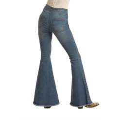 Rock & Roll Denim Ladies Medium Wash Bargain Bell Bottoms WPB1658 -Cheap Western Outerwear Store WPB1658 AB